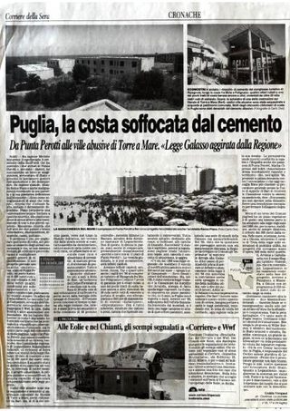 Puglia, la costa soffocata dal cemento, 31 luglio 2000, Corriere della Sera